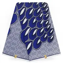 Африканская печатная Ткань 6 ярдов африканская ткань дешевые Африканские Восковые принты ткань воск Анкара ткань для платья