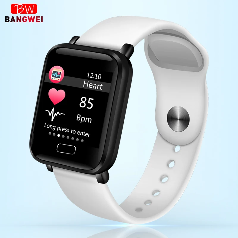 

2019 Newest Smart health watch Heart rate monitor BANGWEI Sports mode Fitness wristband Ip 67 waterproof clock For Android IOS