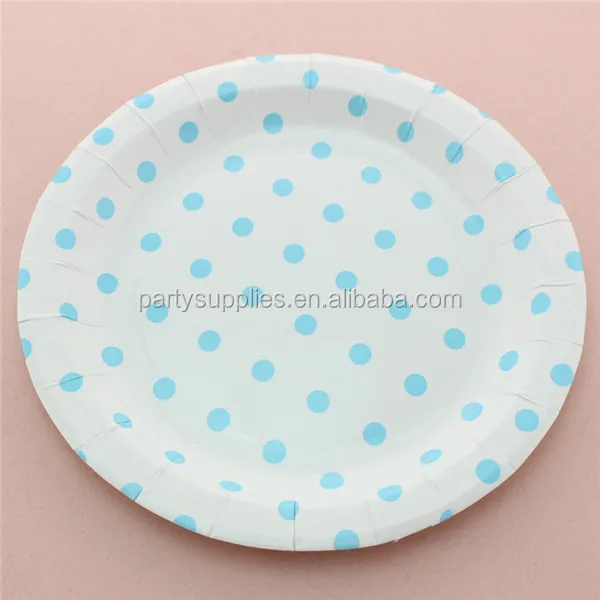 480 шт 9 ''круглая цветная бумага для печати пластин горошек бумажные тарелки для вечеринки