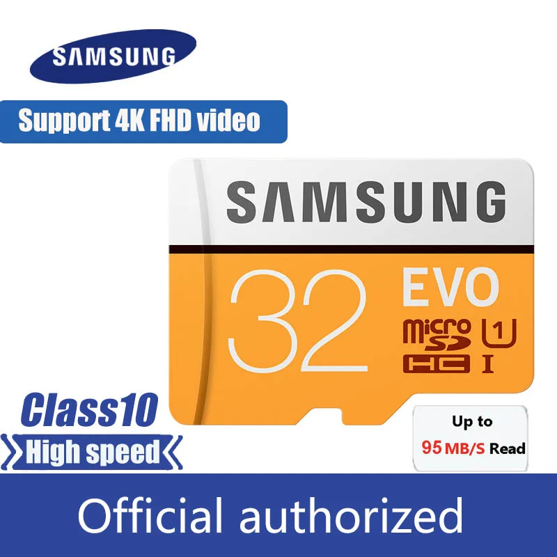 Samsung EVO карты памяти MicroSD карта 32 ГБ UHS-I 100 МБ/с. microSDHC Class10 TF для смартфона планшета и