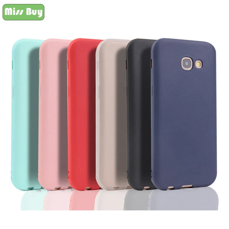 Missbuy Матовые чехлы для Galaxy A8 плюс A5 A7 2018 samsung A3 2016 2017 кейс Карамельный цвет