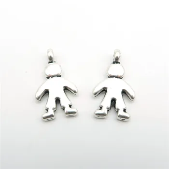 

Small cute Boy pendants antique silver son menino zamak jewelry finding D-3-62