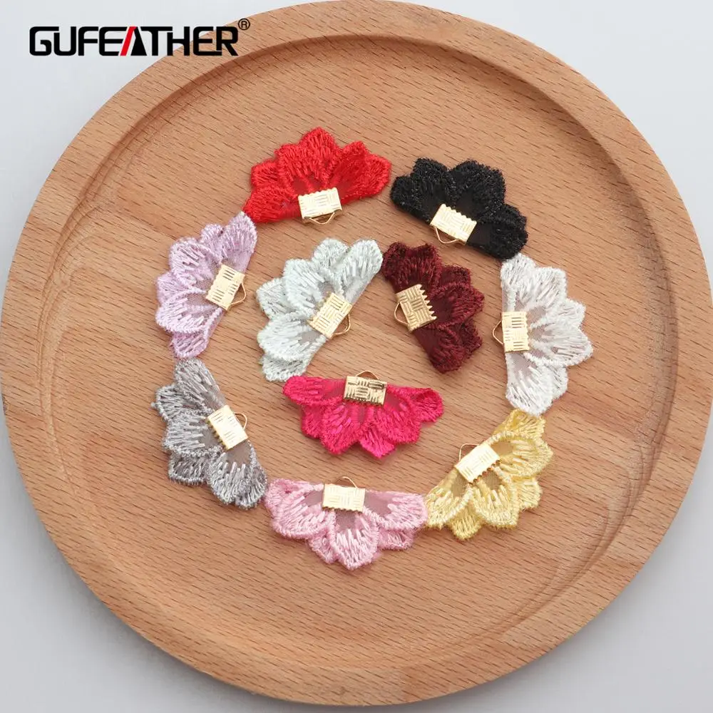 GUFEATHER F128, изготовление ювелирных изделий, серьги, ручная работа, ювелирные изделия, diy цветок кулон, украшение, diy серьги, 20 шт./партия