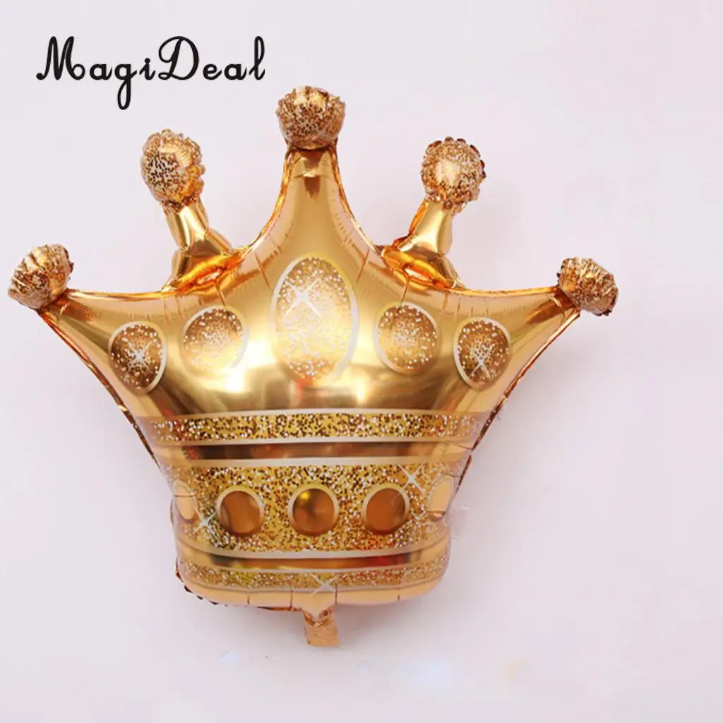 6pcs Large Golden Crown Inflatable Foil Helium Air Balloon Wedding Birthday Party Decorations Photo Prop Kids Toy