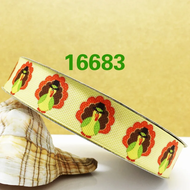 16683 50 ярдов мультфильм напечатанный grosgrain ленты 16686 - Цвет: 16683