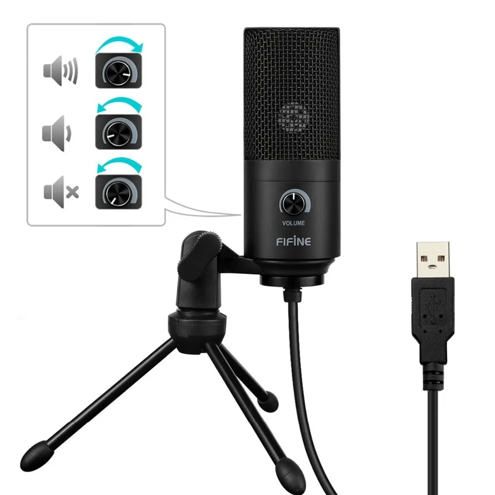 Fifine a USB de Metal condensador grabación micrófono para el ordenador portátil MAC o Windows cardioide de estudio de grabación voz - 2