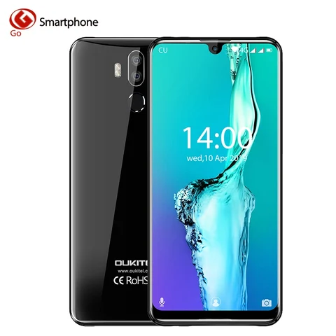 OUKITEL Waterdrop 7 12  FHD  1080 2244 16MP 2MP 8MP Mobile Phone 4GB 64GB Face Smartphone 6000mAh 5V 6A Quick Charge OTG