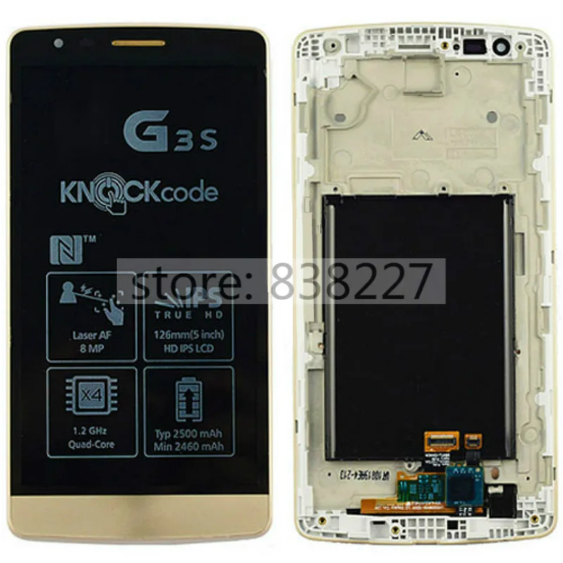 LCD Screen for LG G3 mini D722 D724 LCD Touch Display Digitizer screen Frame Assembly replacement