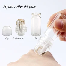 Новые титановые иглы Hydra roller, игла Hydra Roller, 64 золотых наконечника, Антивозрастная игла для ухода за кожей с гиалуроновой кислотой