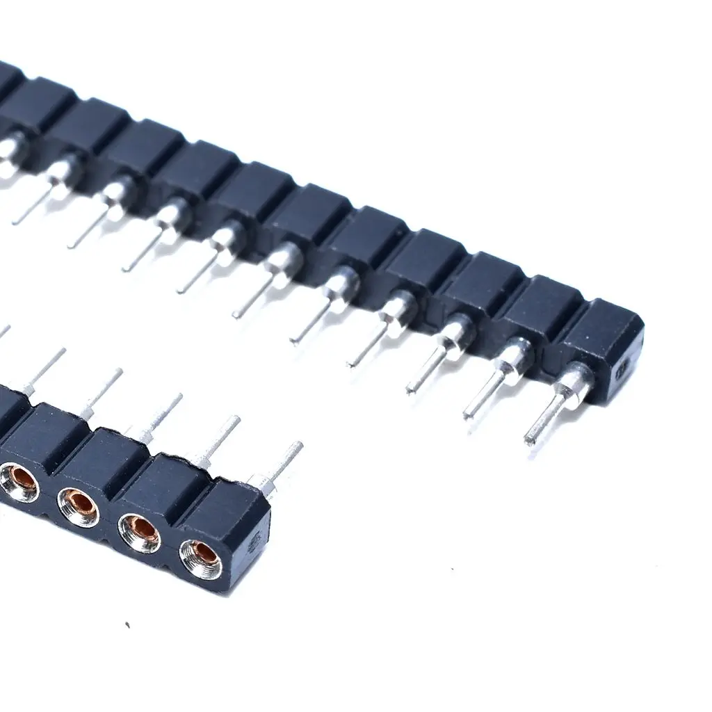 10PCS 2.54MM pitch 1X40 PIN Single row Round Female pin Header