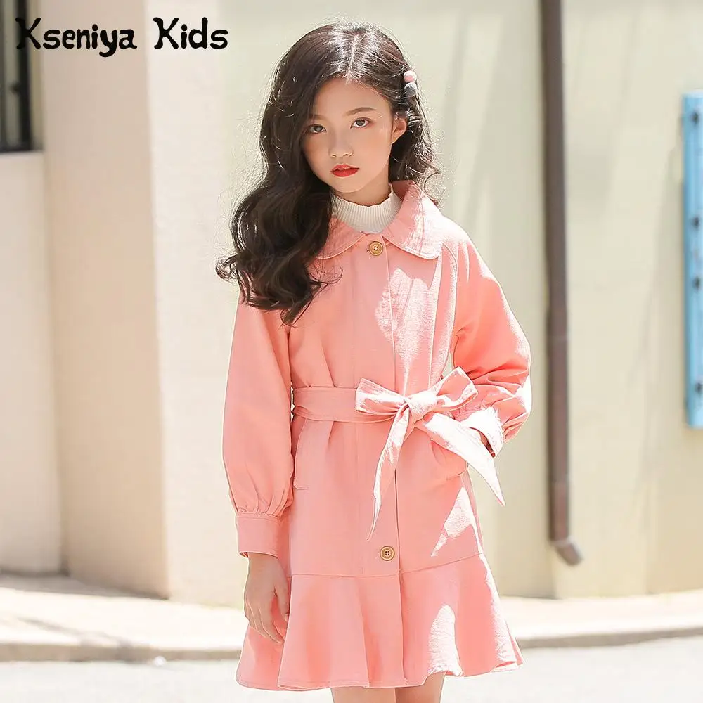 

Kseniya Kids Big Girls Teenagers 7-15 Years Children's Clothing Girls Coat Spring Autumn Children Windbreaker Girl's Overcoat