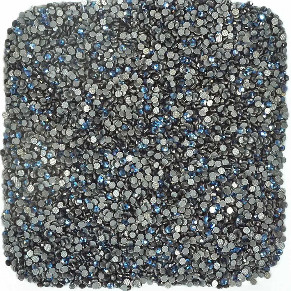 

6000PCS/bag SS6 2mm round Blue ink glass drill DMC hotfix flatback rhinestone quality is very good glass drill DIY