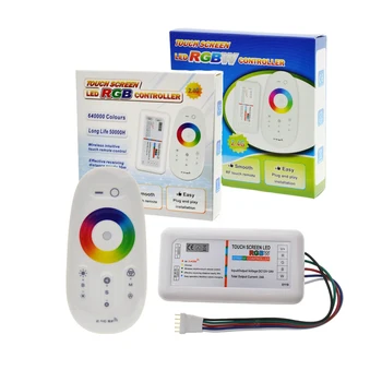 

RGBW / RGB LED Controler Touch Screen 2.4G DC12-24V 18A Remote Controller Channel For RGB / RGBW Strip
