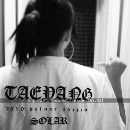 KPOP YG Bigbang TaeYang Dong Young Bae solar 2010 deluxe edition логотип в том же стиле футболка с коротким