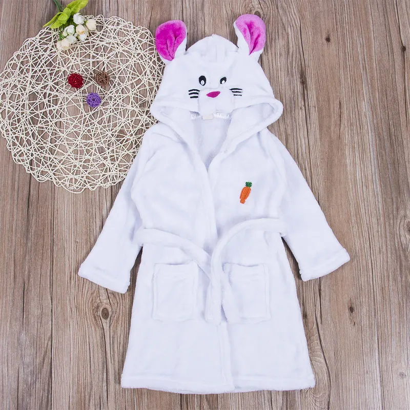 Банный халат с капюшоном с единорогом для малышей; фланелевый банный халат с капюшоном для малышей; банный халат с рисунком; Банное полотенце; Пижама для сна