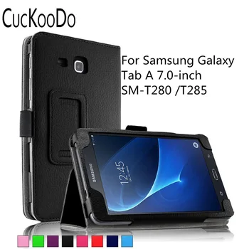 

CucKooDo Slim Fit Premium Vegan Leather Standing Cover for Samsung Galaxy Tab A 7.0 7-inch SM-T280 / SM-T285 2016 Release