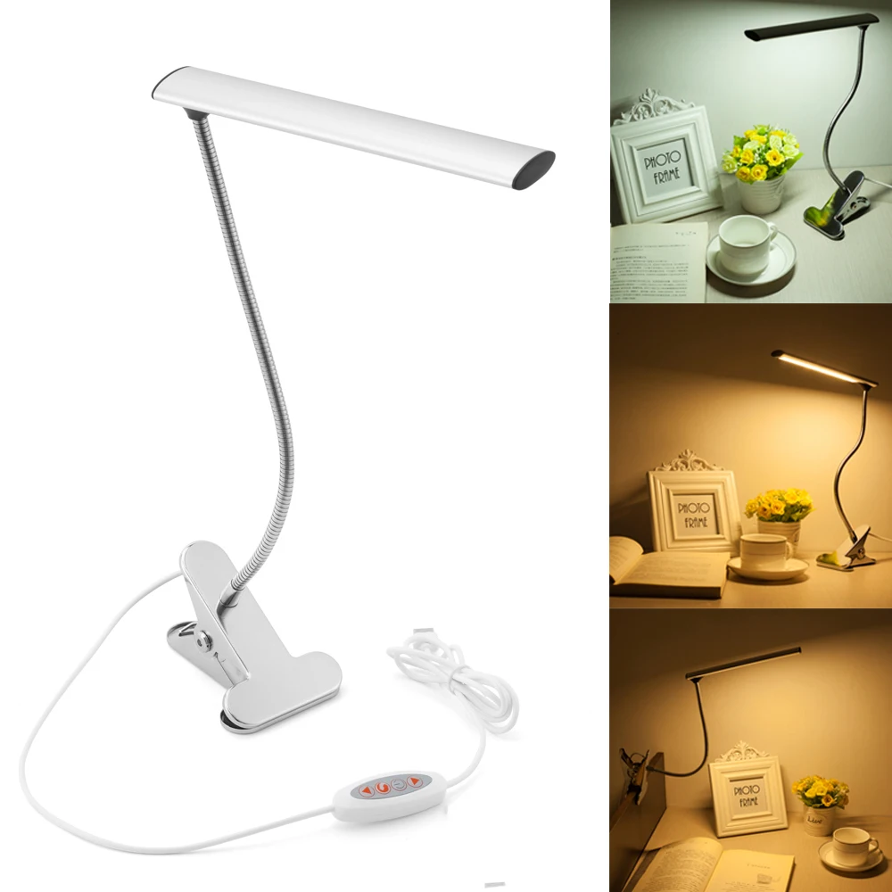 WOERFU Dimmable LED Bedsid Reading Lamp 10 Level Dimmer 3