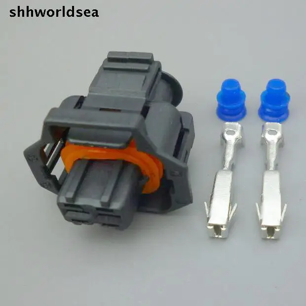 

shhworldsea 10sets waterproof 2 pin for diesel common rail injector pin connector with terminal 3.5mm