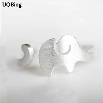 

New Arrivals 925 Sterling Silver Elephant Ring Open Rings For Girl Women Gift Jewelry