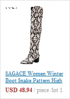 SAGACE/женские зимние ботинки; женские ботинки из флока, визуально увеличивающие рост; короткие плюшевые женские ботинки на высоком каблуке; ботинки на платформе; O 40