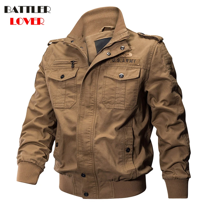 

Military Pilot Jackets Men Winter Autumn Bomber Cotton Coat Mens Tactical Army Jacket Male Hombre Casual Air Force Flight Jacket