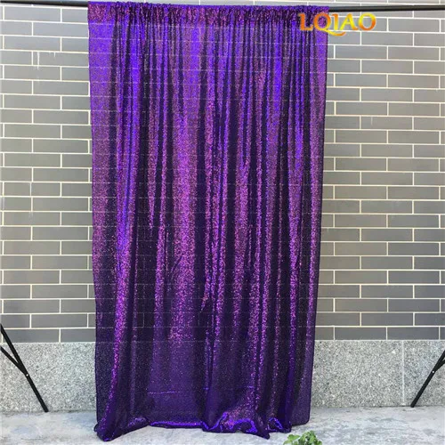 4ftx8ft изменен белый блесток фон, блестками Шторы, Свадебные Photo Booth фон, фотографии Задний план, Рождество Декор - Цвет: Purple