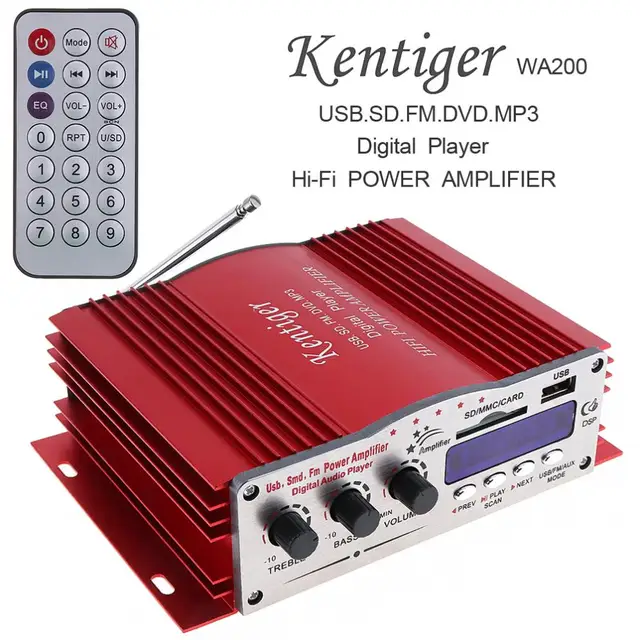 Best Offers Kentiger DC12V Hi-Fi Car Stereo Amplifier Auto Audio Digital Player Power Amplifier Support USB SD FM MMC DVD / MP3 Input Best Offers Kentiger DC12V Hi-Fi Car Stereo Amplifier Auto Audio Digital Player Power Amplifier Support USB SD FM MMC DVD / MP3 Input
