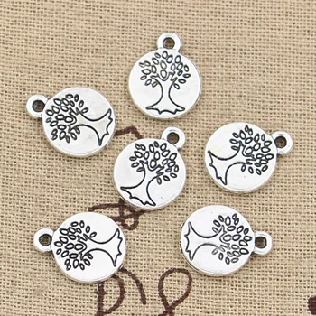 

30pcs Charms Peace Tree 15x12mm Antique Silver Color Pendants DIY Necklace Crafts Making Findings Handmade Tibetan Jewelry