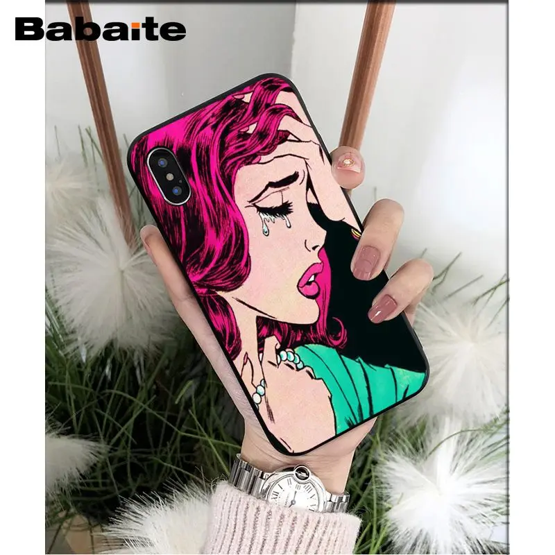 Crying Comic Girl Painting Pop Art sad
