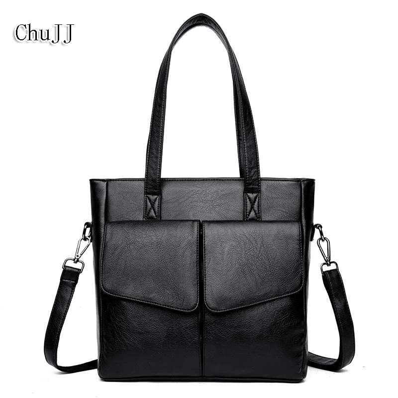 

Chu JJ High Quality Women's Genuine Leather Handbags Shoulder CrossBody Bags Messenger Bag Big Size Women Bags Casual Tote