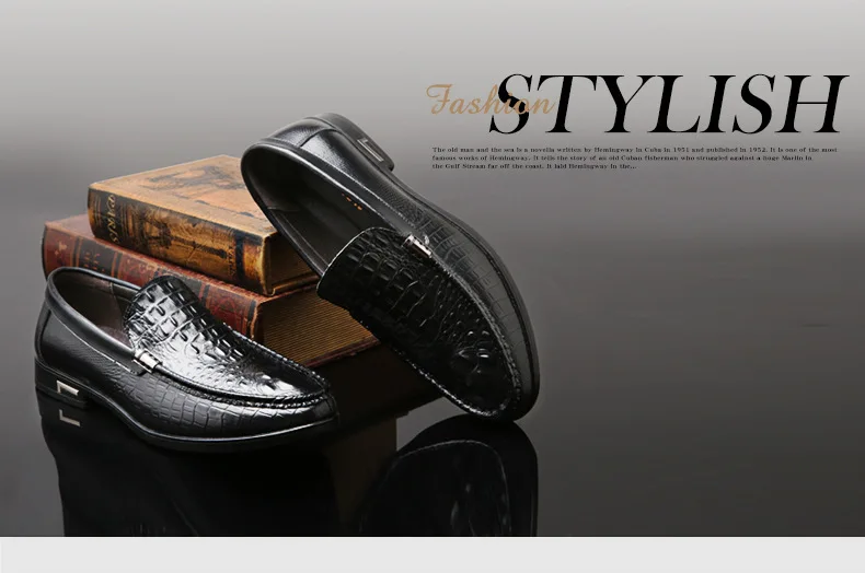 genuine leather men loafers