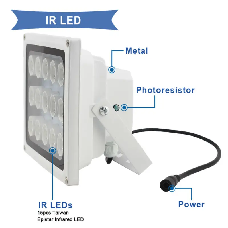 3-Night vision 8 LED Array Illuminator Lamp  SAE100-BG15ZL