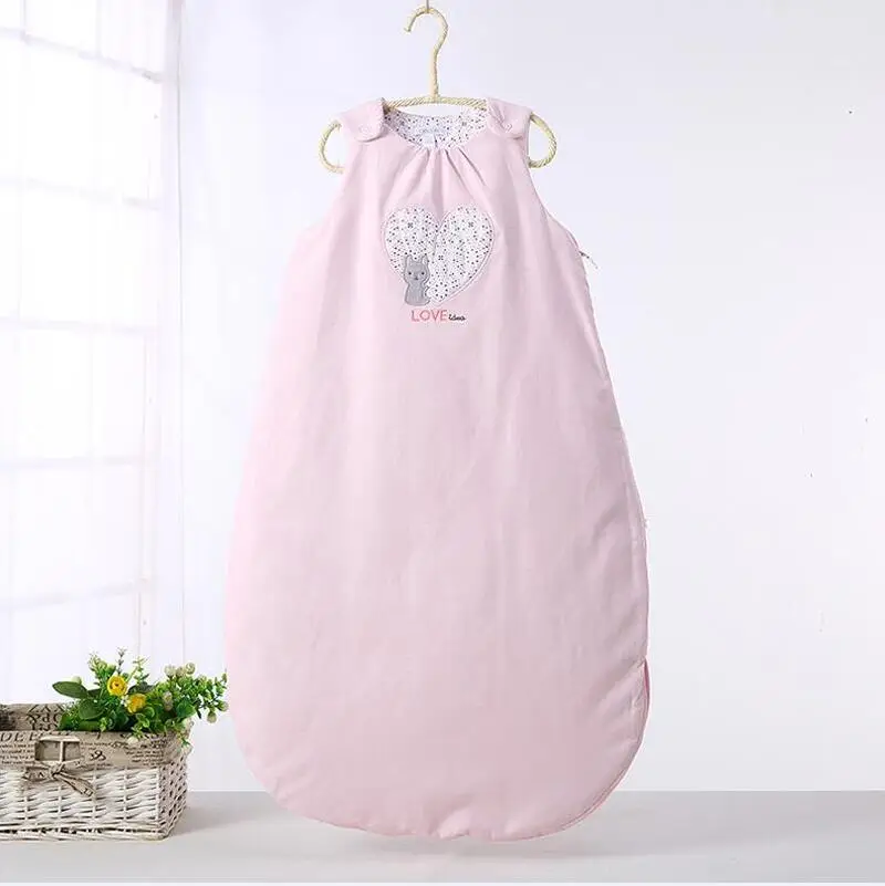 Спальный мешок для малышей; длинный спальный мешок на молнии для младенцев; зимний спальный мешок для малышей; детская одежда; пижамы; спальный мешок с рисунком для новорожденных - Цвет: heart