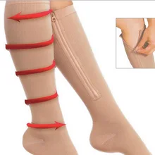 Компрессионные носки мужские женские тонкие носки Спящая красавица для ног компрессионные сжигающие жир на молнии носки для предотвращения варикозного расширения вен 3 пара/лот