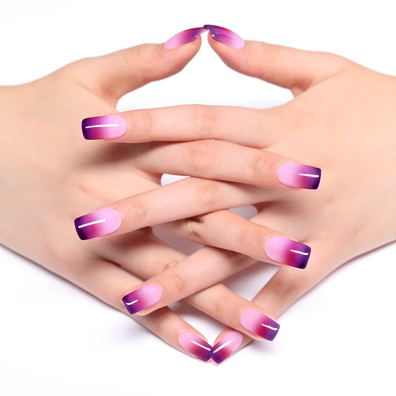 LILYCUTE 5 مللي الحرارية تغيير لون هلام البولندية 3-طبقات نقع قبالة جيل أظافر بالرسومات بالأشعة فوق البنفسجية ورنيش مانيكير لوازم