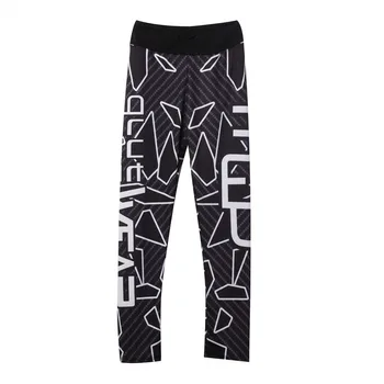 

Women Ladies Yo-Ga Fitness Letters Print Skinny Pencil Pants Office Lady High Waist Leggings Trousers