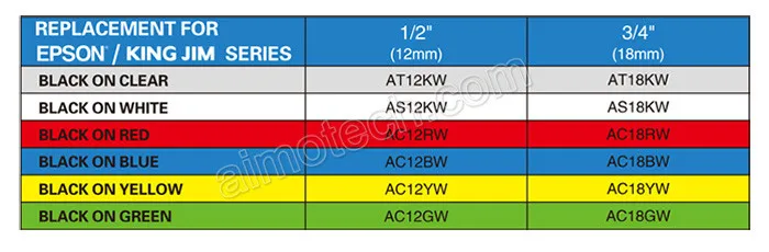 Новое поступление 10 шт. Совместимость LC-4LBP SC12BW картриджа для Epson Label принтер черный на синем 12 мм