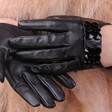 Женские модные перчатки из натуральной кожи на половину ладони/ступни теплые зимние перчатки черные перчатки женские вечерние танцевальные перчатки Модные аксессуары s m