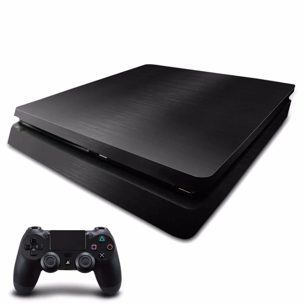 Download OSTSTICKER Black Vinyl Skin Sticker Cover Decal For PS4 Slim Console and Controllers For ...