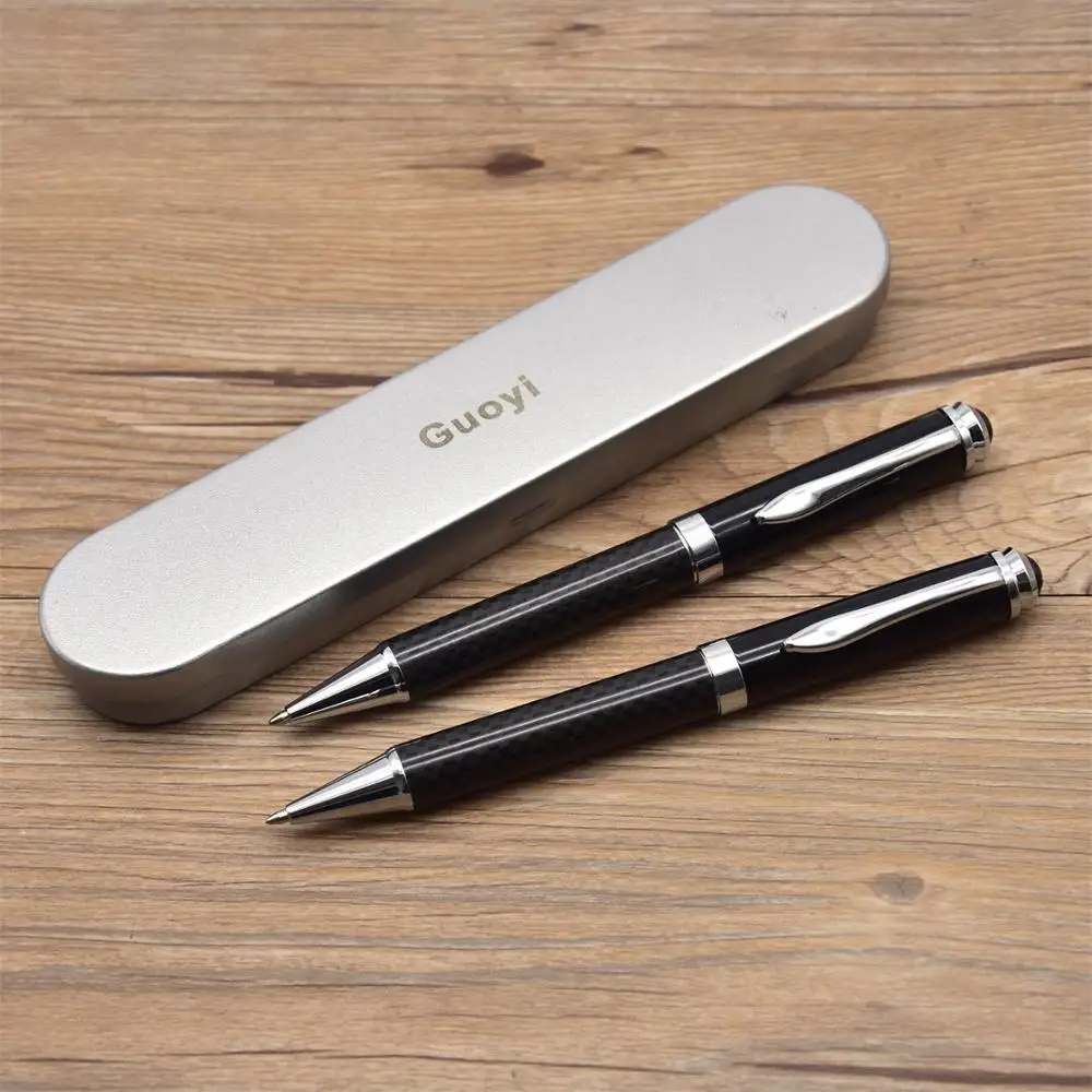 Guoyi A130 Черная оболочка тяжелая металлическая шариковая ручка для бизнеса 0,7 мм индивидуальная металлическая подарочная ручка для школы, офиса, канцелярских принадлежностей, отеля