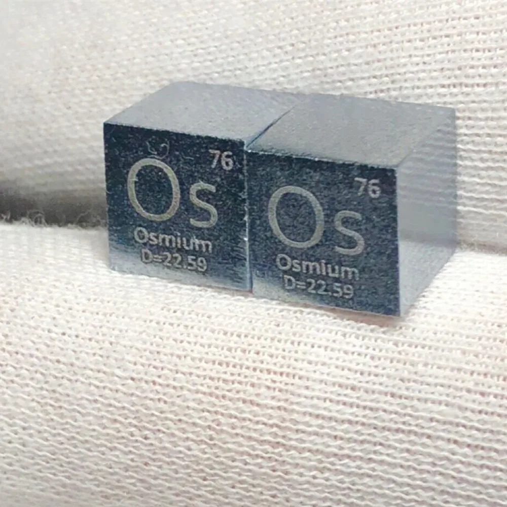 

Metal Osmium Cube Polished for Element Collection Science Experiment High Puirty 10x10x10mm Os for Lab Research Teaching Aid