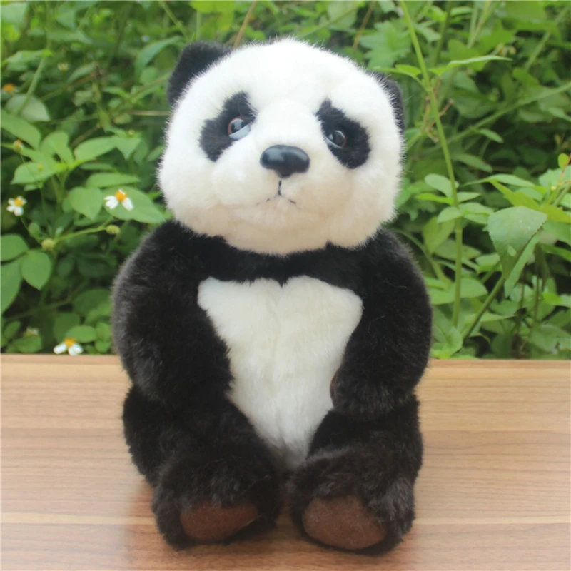 

kawaii realistic animal panda plush doll hug bear toy mini soft pandas toys for baby gift decoration 8.7inch 22cm