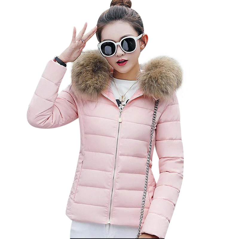 Women Parks Jacket Faux Fur Collar Down Wadded Coat Womens