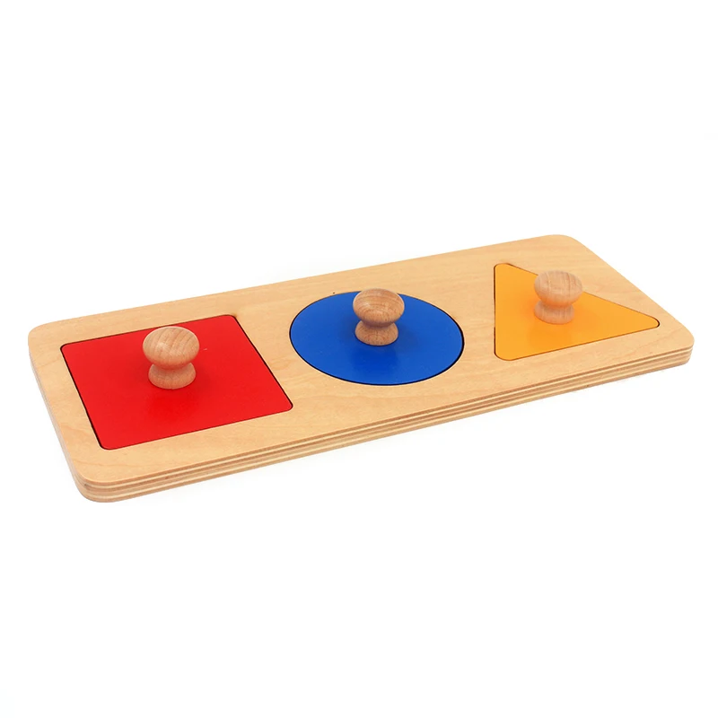Dental do Bebê Brinquedos de Madeira Casa Materiais Montessori Matemática Forma Geometria Inserções 3 Conjuntos Vermelho Azul Amarelo Triângulo Quadrado Botões 2 Brinquedos e hobbies