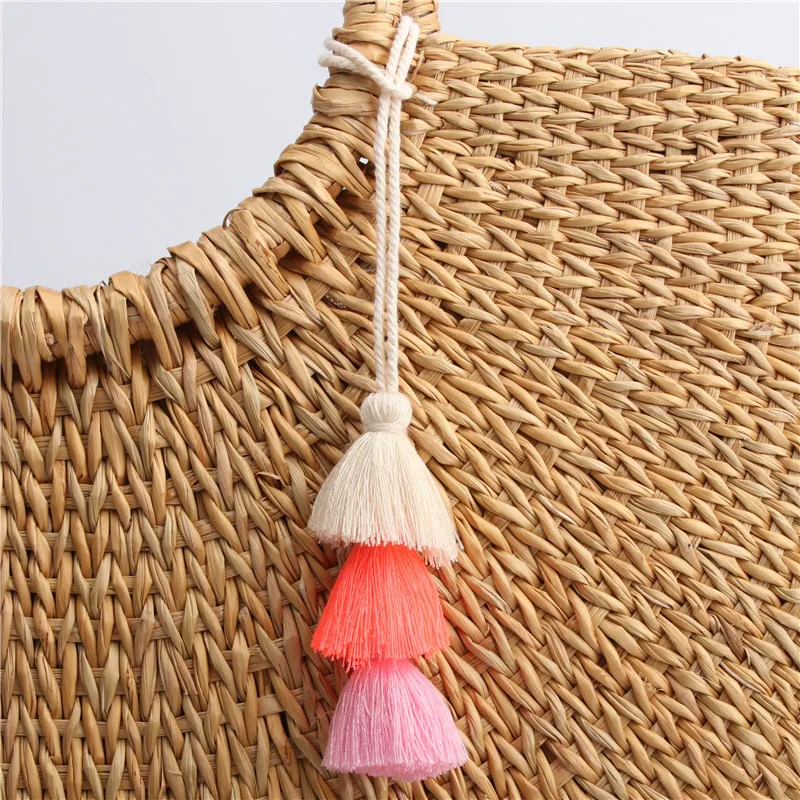 1PC Bohemian Handmade Bag Pendant Accessories Women Multicolor Cotton
