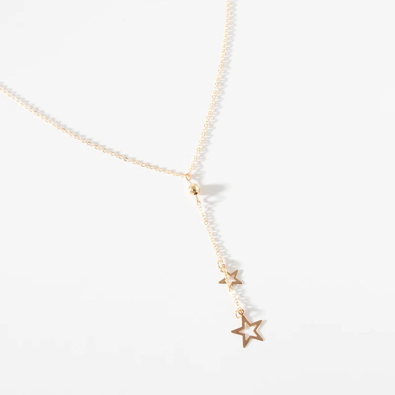 

2019 New Fashion New Statement Necklace Bohemian Simple Pentagram Necklace Women's Personality Jewelry Necklaces Gifts Wholesale