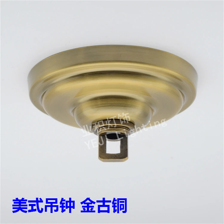 Us 10 08 Gold Bronze Ring Heavy Crystal Chandeliers Ceiling Rose 150mm Ceiling Plate Lamp Base American Ceiling Bell Lighting Accessories In