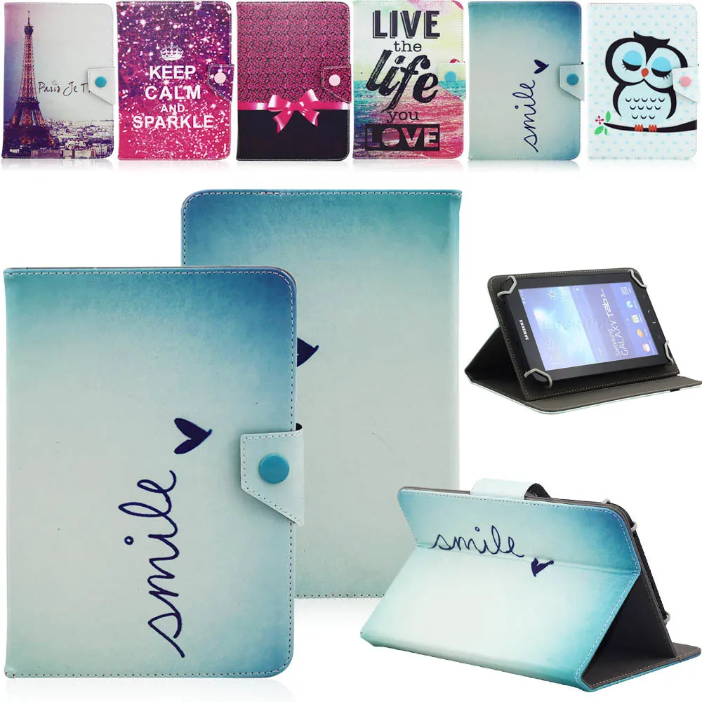 

Universal Case for 9.7 10 10.1 inch Tablet PC Printed PU Leather Flip Case Stand Cover for iPad 9.7'' Samsung Lenovo Acer 10.1''