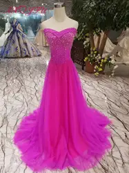 AXJFU роскошное розовое кружевное вечернее платье принцессы винтажное Бисероплетение Хрустальный цветок без бретелек пляжное вечернее