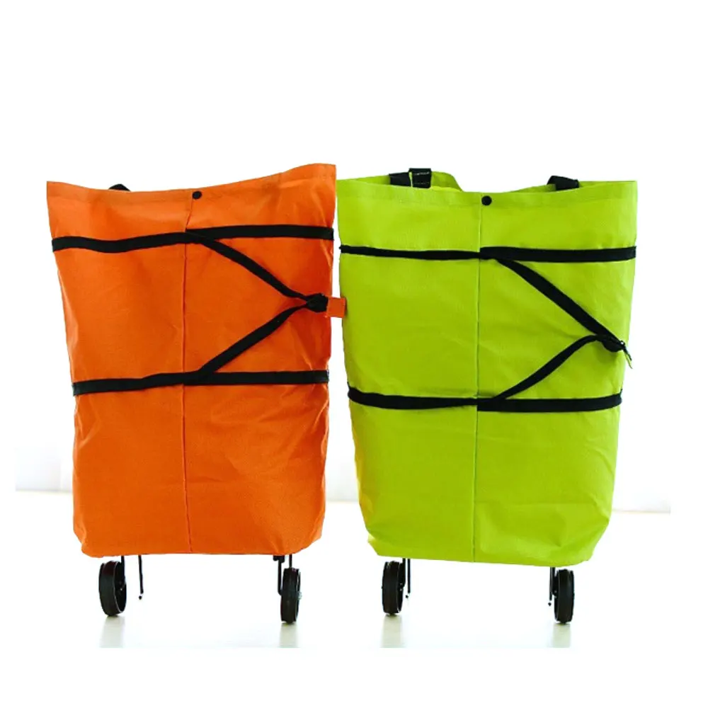  Car Folding Luggage Cart adjustable Shopping Bag Fashion Flexible Cargo Bag With Wheels Fit For Gra